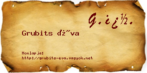 Grubits Éva névjegykártya