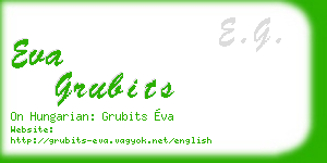 eva grubits business card